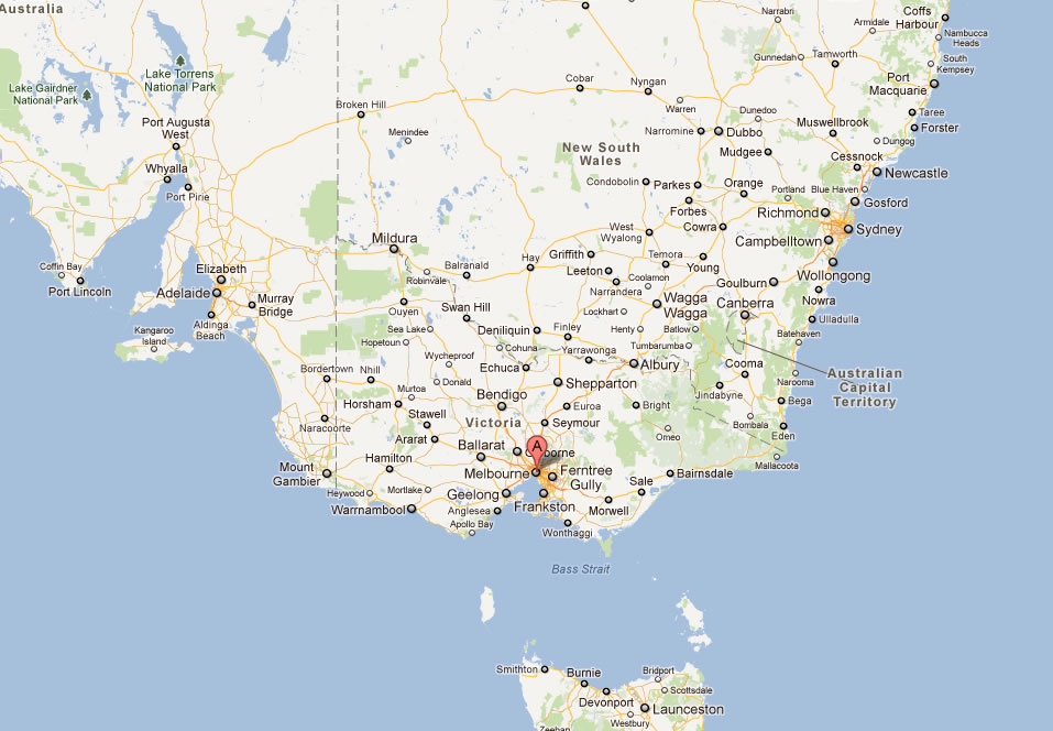 karte von melbourne australisch